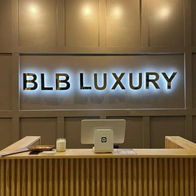 China Caboal Custom Buildings Custom Signage Stainless Steel Channel Letter Sign LED Character Outdoor Backlit Electronic Board For Company Logo Sign for sale