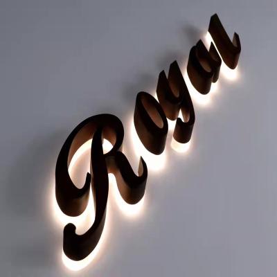 China Custom Buildings Caboal Advertising Led Business Metal 3d Backlit Sign Illuminated Logo Letter Sign Electric Outdoor Store Front Led Light for sale