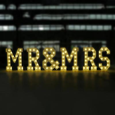 China Custom Caboal Metal Love Baby LED Light Bulb Marquee Rustic Buildings Big Oh Number Light Up Letters Signage For Wedding Birthday for sale