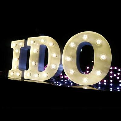 China Buildings Caboal 5ft 3ft 4ft Customized Light Big LED Up Letters Sign Wedding Backdrop Party Props Marquee Light Letters for sale