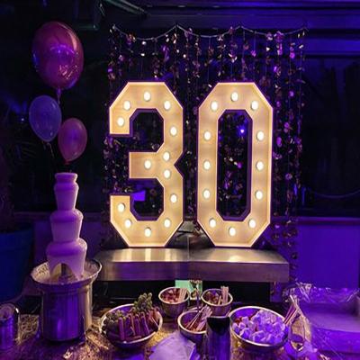 China Buildings Caboal Maker LED Bulb Light Up Letters Event Party Wedding Decoration Giant Led Marquee Light Numbers Letters for sale