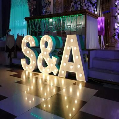 China Buildings Caboal Custom Colorful Marquee Letters LED Light Wed Me Giant Light Up Letters 2ft 4ft 3ft 5ft Event Decoration for sale