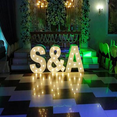 China Factory Direct Buildings Caboal 3ft 4ft Giant Big 5ft Marquee Letters Led Metal Illuminated Alphabet Lights Wedding Decoration for sale