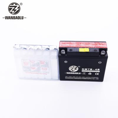 China 12V 7AH automotive lead acid batteries suitable for motorcycles baty YB7B-B/12N7A-3A for sale