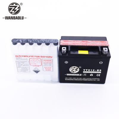 China 12V 12AH Automotive Lead Acid Batteries Suitable For Motorcycles Batty YTX12-BS for sale