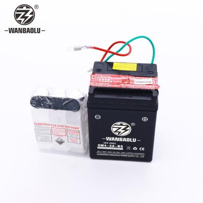 China Automotive 6volt 4ah Sealed Dedicated Dry Cell Motorcycle Battery for sale