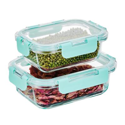 China Eco - Friendly Freshness Preservation And Recycling High Borosilicate Glass Meal Prep Container Food Bowls for sale