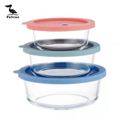 China Microwavable Meal Prep Bakjes, Glass Lunch Containers, Kitchen Storage for sale