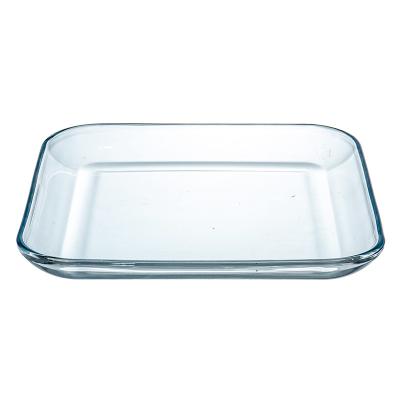 China Sustainable Heat Resistant Square Oven Safe Borosilicate Dish Glass Baking Set Bakeware for sale