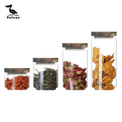 China Freshness preservation kitchen storage, spice jar, glass canister for sale