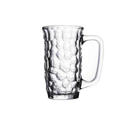 China New Customized 500ml Classic/Postmodern Wholesale Custom Clear Empty Beer Mug 1 Liter Tall Beer Glass With Handle Glass Mugs for sale