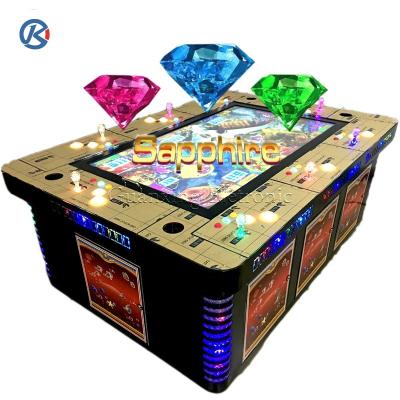 China Metal+Acrylic Tender Board Sapphire English /Chinese Fish Table Game 3/4/6/8/10 Player Playing Machine Fish Game for sale