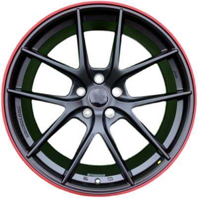 China ALLOY Black And Red Rims Aluminum Alloy 17 18 19 Inch Rims 5 Holes 5X112 5x112 Forged Car Replica Wheels For Honda Accord Golf CC for sale