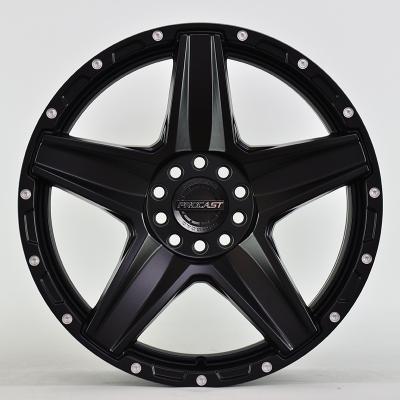 China ALL Terrain Car Wheels 17x8 18x8 20x8.5 Plate Five Spoke Deep Offroad Wheel PCD 6x139.7 5x150 Matte Black Wheels For Land Cruiser for sale