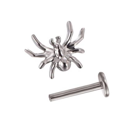 China FASHIONABLE Youzhu ASTM F136 Titanium Spider Form Upper Labret Ear Tragus Body Piercing Jewelry for sale