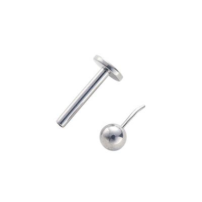 China Youzhu ASTM F136 FASHIONABLE Titanium Thrust Pin Labret Threadless Piercing for sale