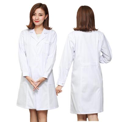 China 2021 Logo Hospital Long Sleeve Coat Long Sleeve Pharmacy Work Wear Custom White Custom Lab Clothes Doctor Nurse Hospital Uniforms for sale