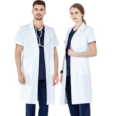 China Fashionable Short Sleeve Doctors Uniform White Set Hospital Nurse For Women Designs Hospital Uniforms for sale