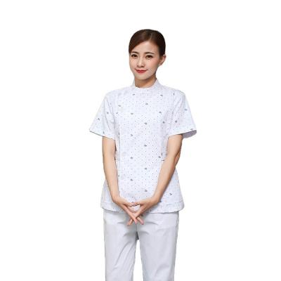 China Hospital O-Neck Beauty Short Sleeve Superior Women's High Quality Frosted Breathable Soft Nursing Scrub Hospital Uniform for sale