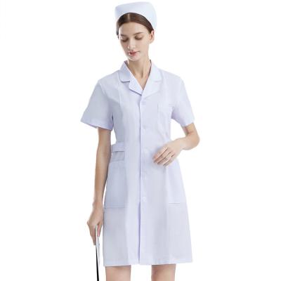 China Hospital Waist Lab Coat Medical Uniform Beauty Uniform Health Service Scrubs White Coat Lab Coat Wholesale for sale