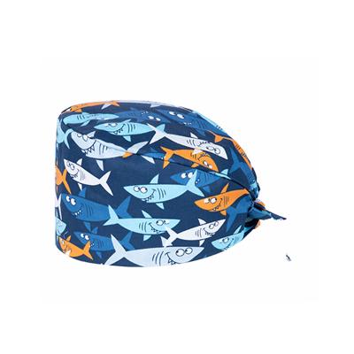 China Wholesale Adjustable Nurse Scrub Cap Medical Hospital Nursing Doctor Surgical Hats Heart Printing Pet Grooming Hospital Scrubs Hats for sale