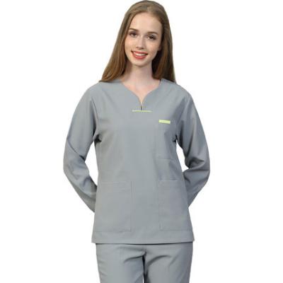 China Hospital Nurse Uniform Scrub All Nurses Dark Blue Long Sleeve Hospital Shorts Cotton Polyester Uniforms Cheap Nursing Uniforms for sale