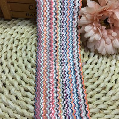 China Golden Viable Knit 6cm Width Knit Elastic Sash Lace Ribbon Colored fd002# for sale