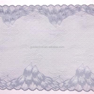 China Golden Viable Knit 20cm Width Lace Lingerie Stretch Trimming Lace JA025# Wholesale for sale