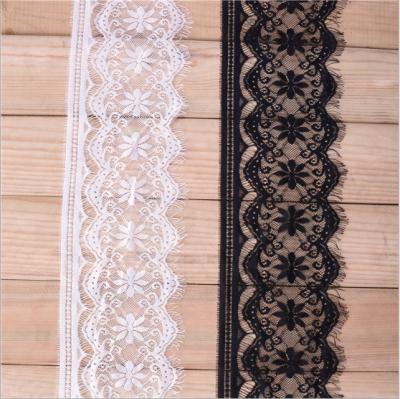 China Golden Viable Knit 15cm Width In-stock Garment Accessory Eyelash Lace XS4145# for sale