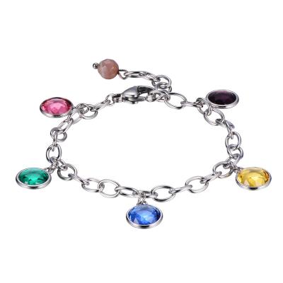 China Hottest Fashionable Colorful Bracelet Crystal Festival High Quality Stainless Steel Bracelet for Holiday Present for Girls or Women for sale