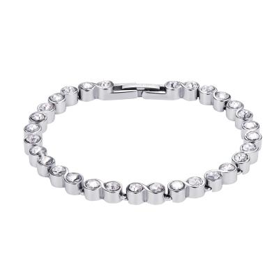 China Hottest Jewelry FASHIONABLE Stainless Steel Charm Luxury Shinning Crystal Bracelet Full of Best Gift for Women and Girls for sale