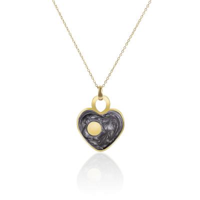 China Unique Heart High Quality Stainless Steel Gold Love Heart Necklace Hottest Best Gift Necklace Jewelry For Women And Girls for sale