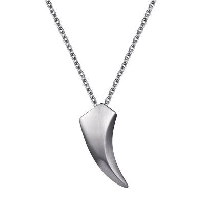 China Best Gift Stainless Steel Luxury Necklace High Quality Unique Horn Necklace Horn Statement Pendant Necklace for Women and Men for sale