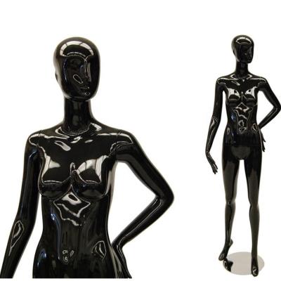 China Shiny Black Female Clothes Inflatable Mannequin Full Body Show Teenage Girl Dummy Mannequin for sale