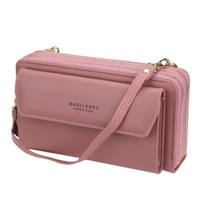 China New Style Korea Fashion Anti-theft Women Phone Bag With Diagonal Cross Zipper Bag Phone Wallet With Shoulder Strap for sale