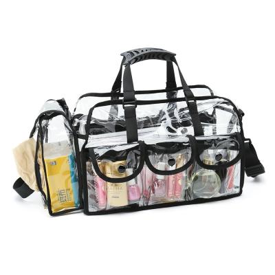 China PVC Travel Bag Multiple Outer Bags Multiple Outer Bags Clear Cosmetic Duffel Bag for sale