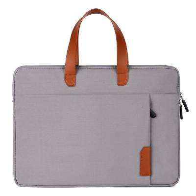 China Oxford Candy Color Waterproof Briefcase 13 Inch Laptop Business Travel Handbag PU Shorts Sleeve Laptop Bag for sale