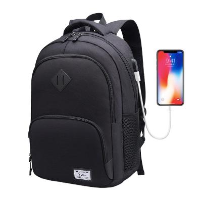 China With USB Navy Blue Backpack Earphone Earphone Usb OEM Boosting Backbag Logo School Satchels For Kids Custom Made for sale