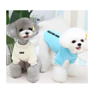 China Free Shipping Stocked Cat Clothes Thin Small Backpack Teddy Bichon Small Puppies Cartoon Pet Breathable T-shirt for sale