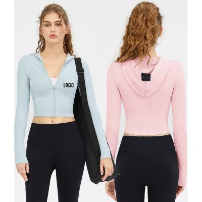 China Free LOGO high quality custom crop top anti-pilling hoodie women zip up comfortable fleece pullover women hoodies for sale