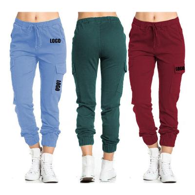 China Anti-Wrinkle Free Logo Autumn Winter High Waist Elastic Womens Jogger Custom Sport Tracksuit for sale