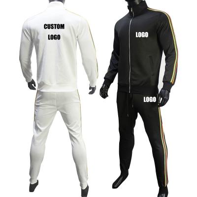 China Wholesale High Quality Breathable Free Logo Jogger Suits Mens Zipper Up Mens Jogger Jogger Two Piece Set for sale