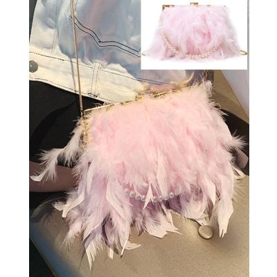 China Lightweight free shipping ladies handbags women luxury fur evening clutch bag chain pearl fashion shoulder bags for girls shoulder free shipping for sale