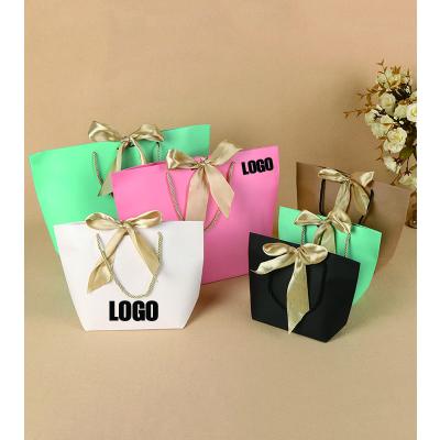 China Small Lightweight Free Shipping140*80*155mm Shopping Bag Craft Gift Party Gift White Paper Bag for sale