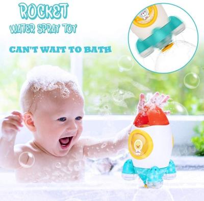 China Wholesale Environmental Rotating Sprinkler Water Game Pouring Baby Rocket Bath Toys For Kids for sale