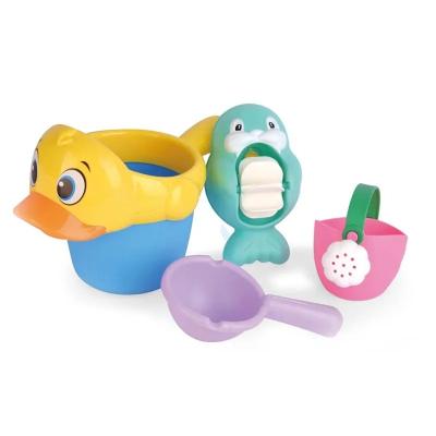 China Cute Funny Early Tool KSF Time Play Pool Water Pocket Bucket Duck Toddler Bath Baby Boy Spray Toy Duck Bucket Children Toys For Water Duck Bath for sale