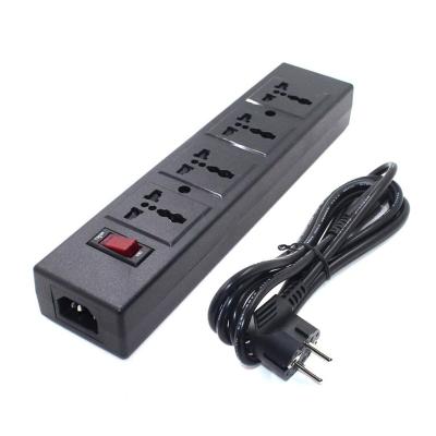 China Aluminum Alloy+PP Network Filter 4 Outlets c14 c13 Us Au UK Plug 2500w PDU Ammeter Socket British PDU Smart for sale