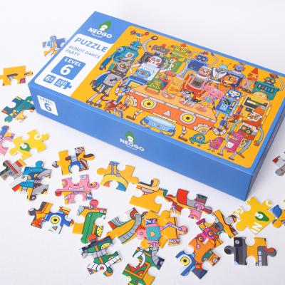 China Cartoon Toy Cardboard Jigsaw Custom Paper Puzzle 160 Pieces For Kids Board Game Custom for sale