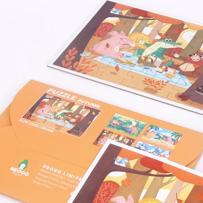 China Toy Wholesale Kids Early Educational Cartoon Knowledge Custom Learning Animal Puzzles Cartoon Toys DIY Game Gifts Set OEM Unisex Type for sale