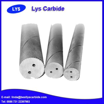 China Tungsten carbide rod with double helix holes for sale